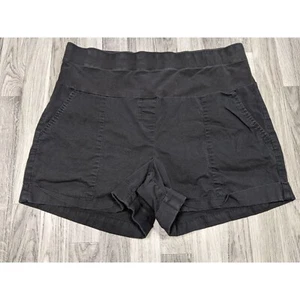 Pantalones Cortos Negros Maternidad Maternidad Mujer Talla Grande Panel Completo Cintura Puños - Imagen 1 de 10