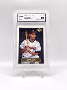 Derek Jeter 1992 Fleer Excel Rookie Card RC #210 YANKEES HOF- GMA 10 GEM MINT