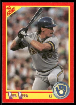 1990 Score #390 Rob Deer - Image 1 of 2