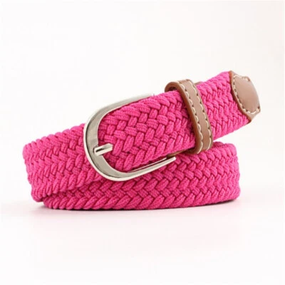 Cinturón Elástico Trenzado Cinturón Tejido Elástico para Jeans Unisex Informal Hebilla de Acero S ♡ Foto 1 de 4