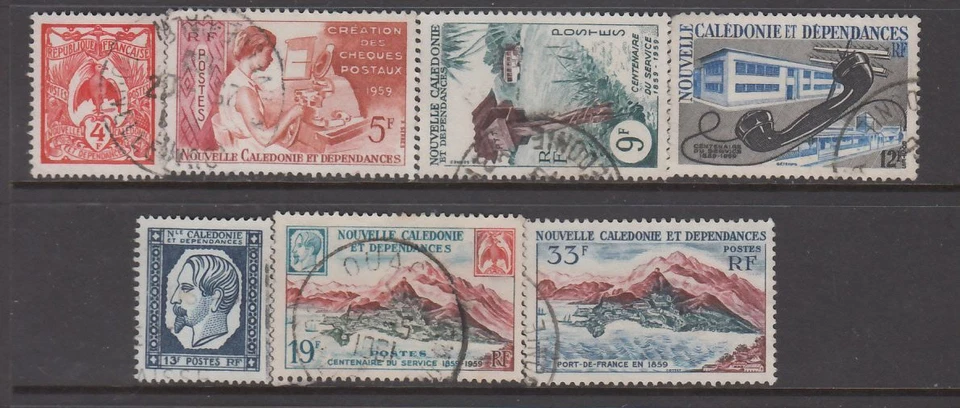 New Caledonia - Postal Centenary Issue (Set Used) 1960 (CV $28) - Image 1 of 1