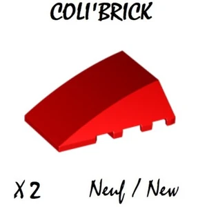 Lego 47753 - 2x Capot / Wedge 4x4 no top studs - Rouge Red - NEW NEUF - Picture 1 of 1