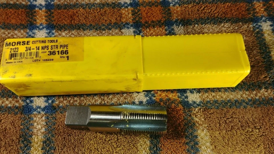 MORSE CUTTING TOOL 2123 STRAIGHT FLUTE PIPE TAP 3/4-14 36166 - Image 1 of 1