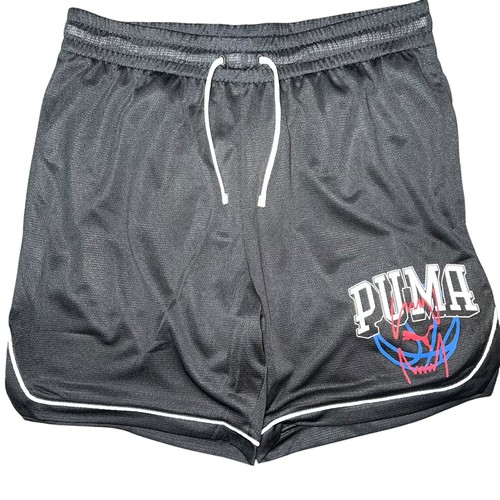 Puma Playmaker Corto Uomo Large Nero Performance Basket Nuovo con etichette