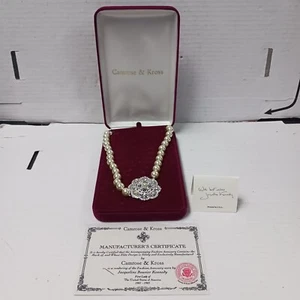 Vintage Camrose & Kross JBK Classic Pearl & Pendent Necklace - Picture 1 of 6