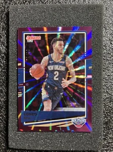 Baloncesto Panini Donruss 2020-21 púrpura Lazer #44 Lonzo Ball Pelicans #'d 22/99 - Imagen 1 de 2