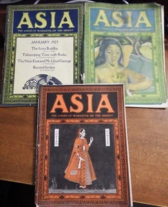 3 Asia Magazines Jan Feb Mar 1923 History Culture Travel - Imagen 1 de 3