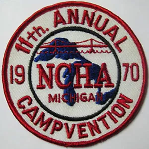 NCHA 1970 11TH ANNUAL CAMPVENTION, MICHIGAN, Natl. Camper & Wanderer Assc. PATCH - Bild 1 von 1