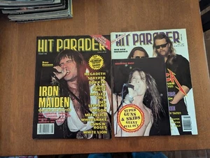 Hit Parader lot Aug 1988 Oct 1991 Iron Maiden Metalica Guns Roses Sepultura Crue - Picture 1 of 15
