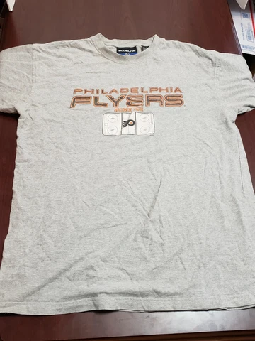Philadelphia Flyers Mens Blue line short sleeved Shirt Size Large gray Cover
