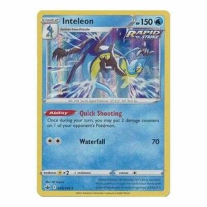 Inteleon - 043/198 - Holo Rare - Chilling Reign - Pokemon Card  - Mint