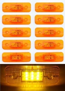 10 X 12v 8 LED Seitenmarkierung Orange Bernstein Lichter für Lkw Fiat Ducato