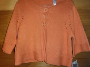 L@@k!!! J H COLLECTIBLES Women's Cardigan Size XL Orange cotton blend Retail $54 - Picture 1 of 8