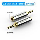 2.5mm MALE to 3.5mm FEMALE  AUX JACK PLUG AUDIO STEREO CONNECTOR ADAPTER ADAPTOR