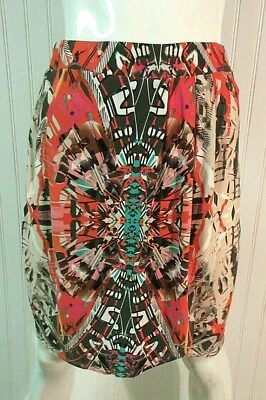ANTHROPOLOGIE SKIRT BY MAEVE MULTI COLOR PRINT FAUX WRAP SIZE XS Foto 1 de 3