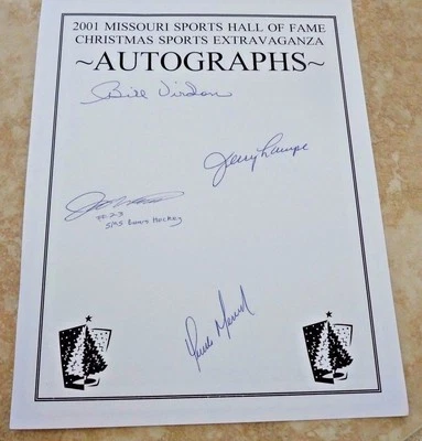 Hoja de béisbol firmada por Bill Verdon Jerry Lumpe +2 2001 MO Salón de la Fama del Deporte Foto 1 de 3