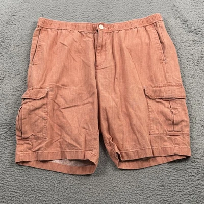 Pantalones Cortos de Carga Tommy Bahama Para Hombres XLT Extra Grandes Altos Mezcla de Lino Cordón Foto 1 de 4