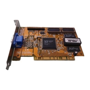 RARE 1996 ASUS PCI-V775V2C Rev 2.10 (S3 Trio64V2/DX) 2 MB PCI VGA CARD MXB148 - Picture 1 of 6