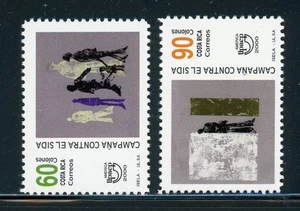 COSTA RICA MNH Selections: Scott #540-541 AMERICA UPAEP AIDS HIV VIH SIDA CV$3+ - Picture 1 of 1