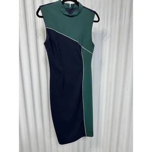 Vestido midi JSE Colorblock cuello alto talla mediana - Imagen 1 de 4