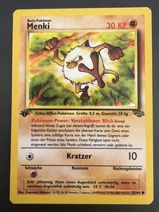 Pokemon TCG - Menki 55/64 Dschungel - 1. Edition - Near Mint - Foto 1 di 2