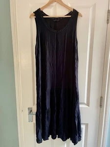 Marks and Spencer Women's Lightweight Navy Summer Maxi Dress Size 20 - Picture 1 of 5