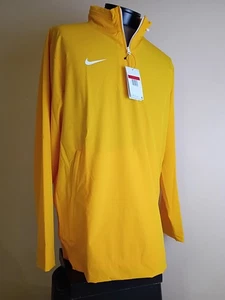 Nike Football Coach Jacket Canary Yellow Hide Away Hood In Collar Long Sleeve- L - Picture 1 of 4
