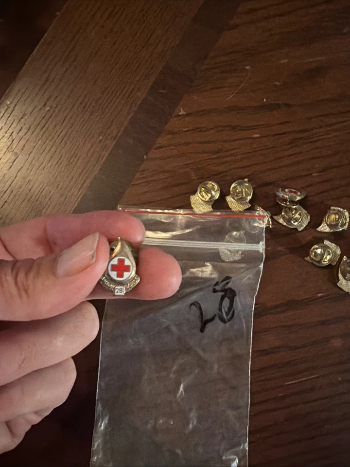 Red Cross 28 Gallon Donor Pin  - Image 1 of 1
