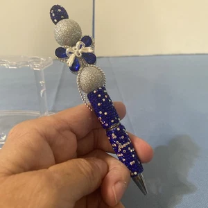 ¡¡Bolígrafos bling con cuentas personalizados!! Regalo inspirado en el lujo. Relleno de cesta. Diario. ¡Colecciona! - Imagen 1 de 6