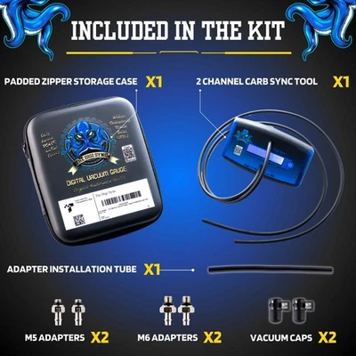 BLEMISHED SALE - The Digi Sync - Pro Throttle Body and Carb Sync Tool - 2, 4, 6