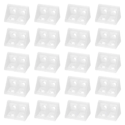 20 Stück Kunststoff Eckstreben 34 x 20 x 20 mm rechtwinklig Winkel klar - Bild 1 von 4