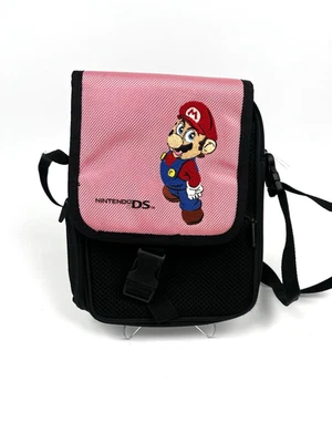 Bolsa de armazenamento Nintendo DS Super Mario Bros bolsa de transporte de ombro de viagem rosa RARA - Imagem 1 de 4