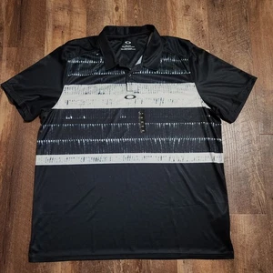 NWT Oakley XXL Polo Shirt Short Sleeve Regular Fit Black - Picture 1 of 8