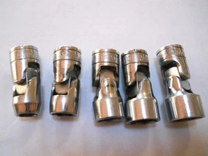Enchufes giratorios universales Snap On 3/8" Drive 6 pt / Lote de 5 / 1960 - 61 código de fecha - Imagen 1 de 9