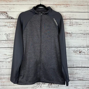 Men's Head Activewear Golf Outdoor Full Zip Gray Fleece Lined Mock Neck Jacket M - Picture 1 of 5