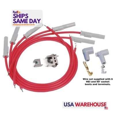 Msd Ignition 31179, Kit Juego de cables de bujía de 8,5 mm - Rojo Rendimiento Piezas de carreras Foto 1 de 4