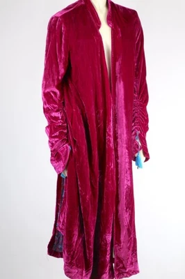 Abrigo Plumero Free People Rosa Dalia Terciopelo Gran Tamaño Forrado con Magneta Talla S Foto 1 de 4