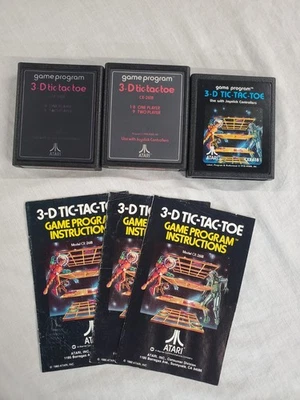 3-D Tic-Tac-Toe (Atari 2600, 1980) Cart And Manual  - Image 1 of 2