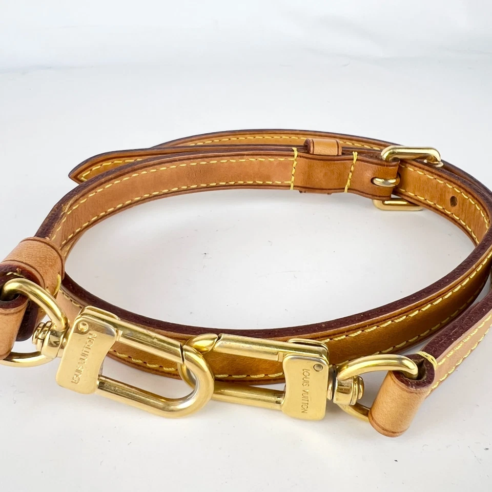 Кожаный регулируемый ремешок Louis Vuitton модель Vachetta бежевый подержанный из Японии - Изображение 1 из 4