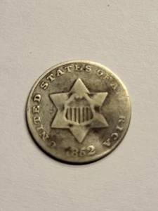 1852 Three Cent SILVER coin CHEAP !!! - Picture 1 of 4