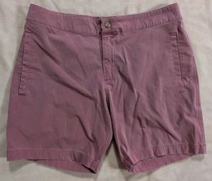 Marine Layer Pull On Shorts Medium Lavender Chino Stretch Waist 6" Inseam - Picture 1 of 13