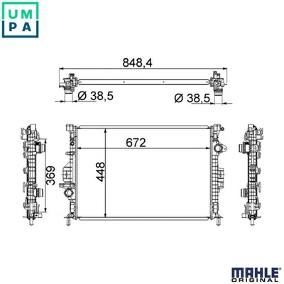 RADIATOR ENGINE COOLING CR 1748 000S FOR LAND ROVER FREELANDER/2/VAN LR2/SUV LR2 - Image 1 of 4