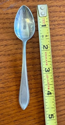 Antigua cuchara demitasse plateada vintage con ancla de león marítimo Holanda Foto 1 de 3