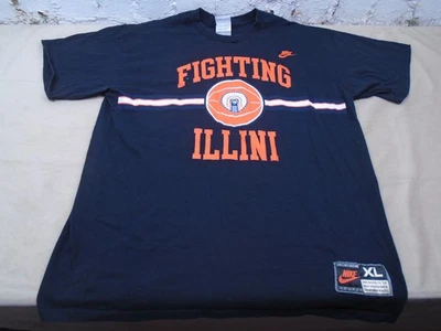 Винтажная футболка баскетбольная Nike Team Illinois Fighting Illini Cheif Illiniwek размер XL - Изображение 1 из 4