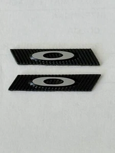 BLACK & SILVER SIDE ICONS LOGO FOR OAKLEY SUTRO & SUTRO LITE SUNGLASSES SET OF 2 - Picture 1 of 1