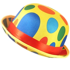 Clown Hut gepunktet Melone Clownshut Zirkus Damen Herren Kostümzubehör Bowler - Bild 1 von 2