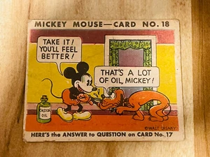 Ultra Rare Disney Mickey Mouse O Pee Chee Card #18 1935 TCG - Bild 1 von 2