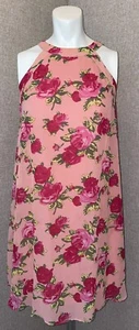 Betsey Johnson ärmelloses Damenkleid Größe 6 rosa Blumenmuster Rose EUC - Bild 1 von 9