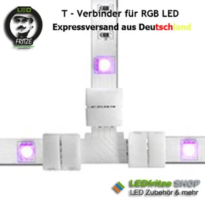  RGB LED -  T Verbinder Verbinder Connector Schnellverbinder LED Stripe Band - Bild 1 von 4