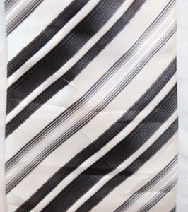 Giorgio Brutini Dress Neck tie 100% Polyester mens White Dark Gray Black - Imagen 1 de 3